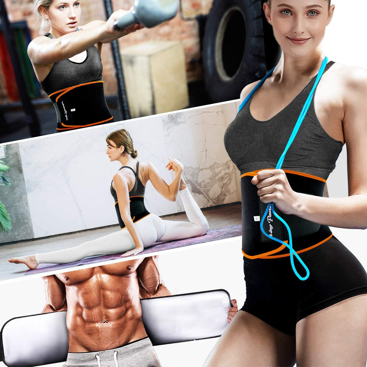 Upgraded Plus Size Waist Trimmer and Sweat Belt for Men and Women