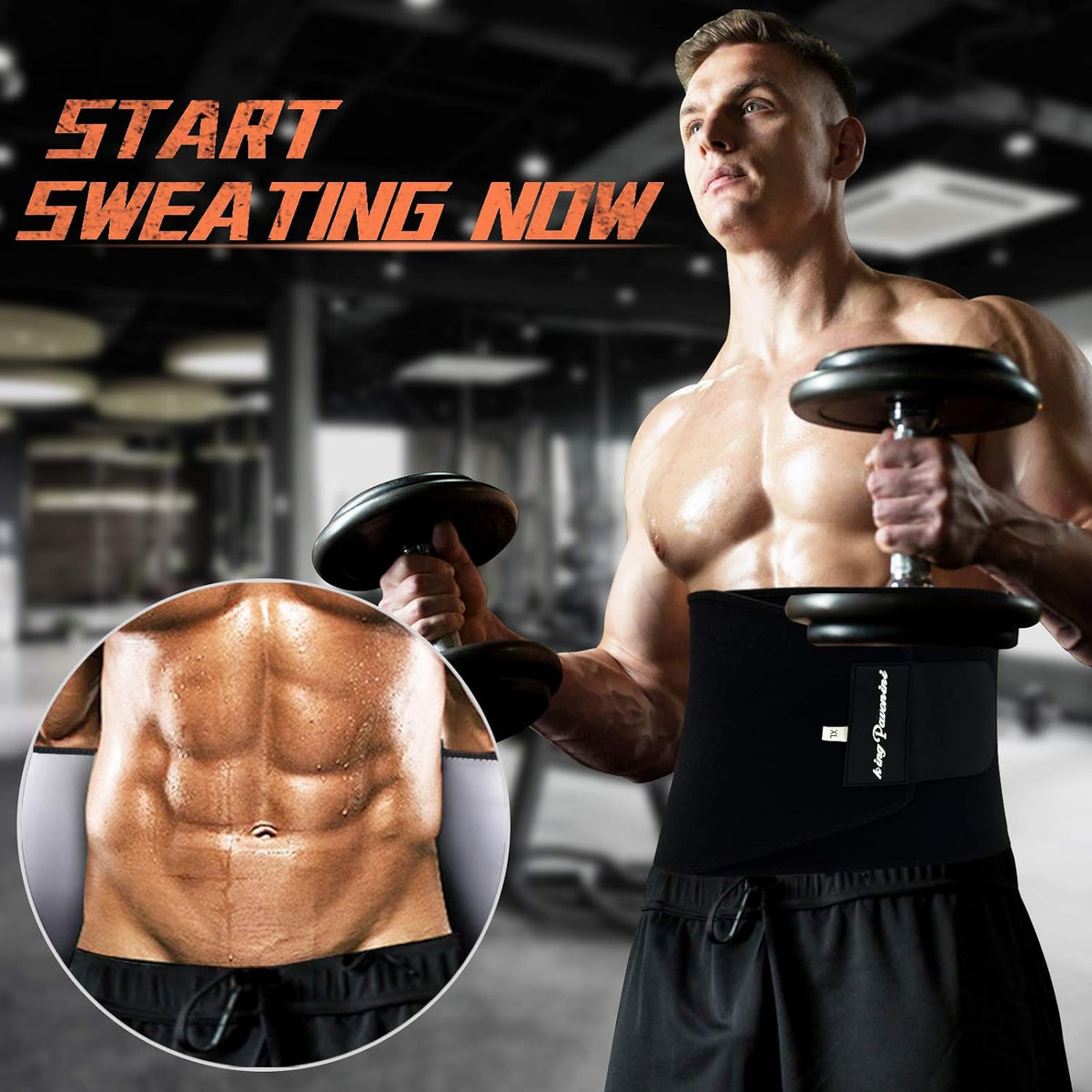 Upgraded Plus Size Waist Trimmer and Sweat Belt for Men and Women
