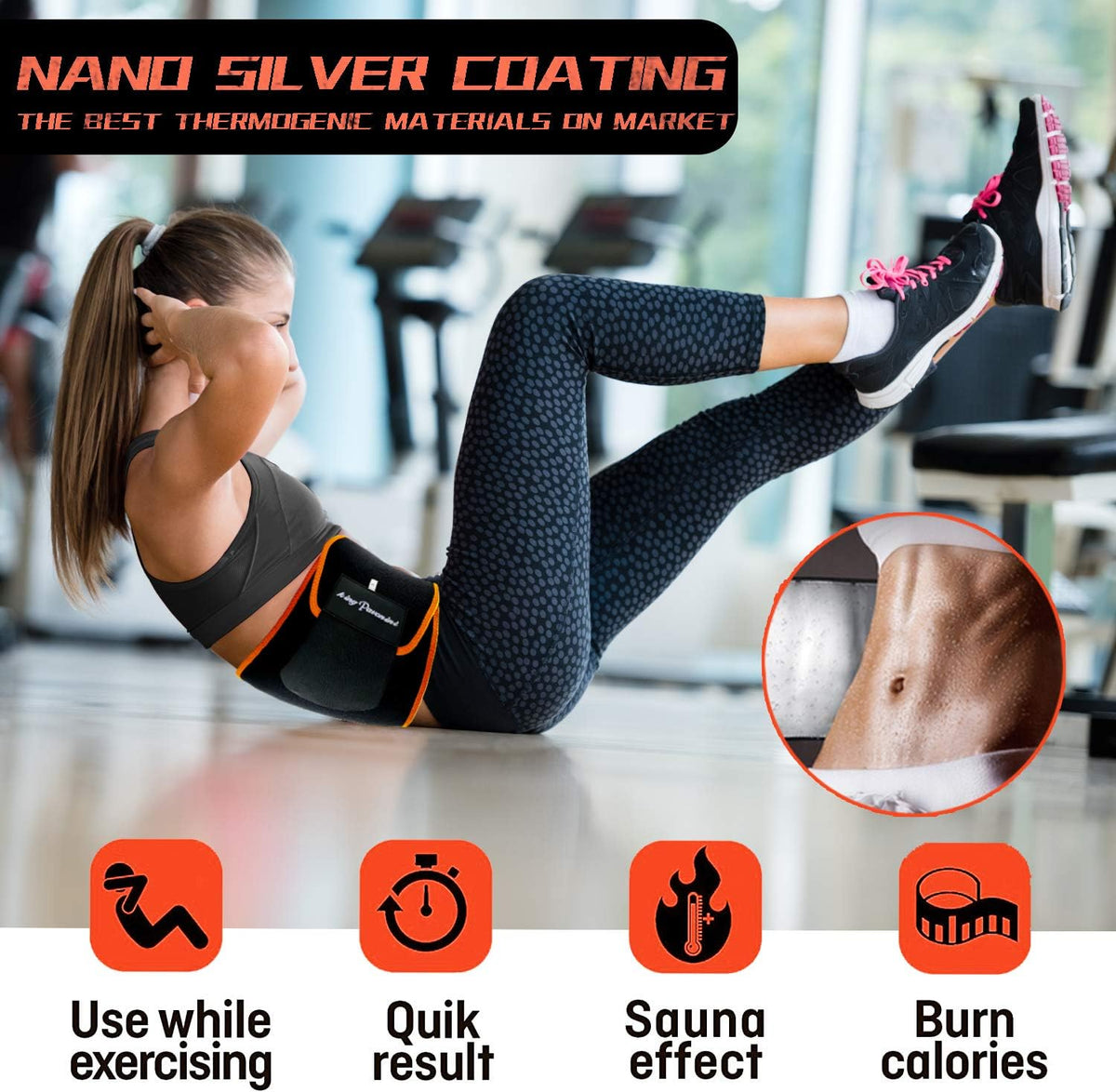 Upgraded Plus Size Waist Trimmer and Sweat Belt for Men and Women