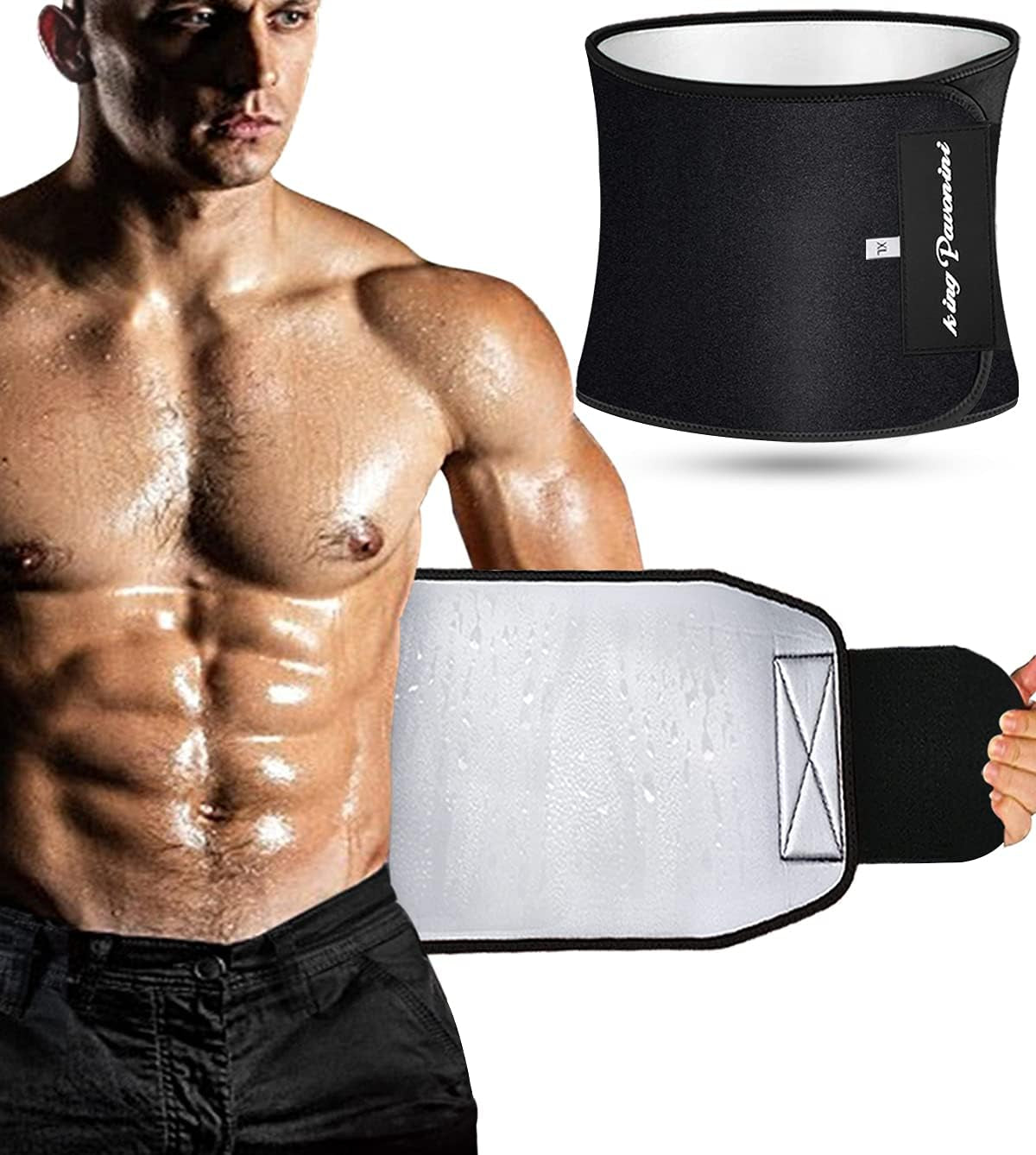 Upgraded Plus Size Waist Trimmer and Sweat Belt for Men and Women