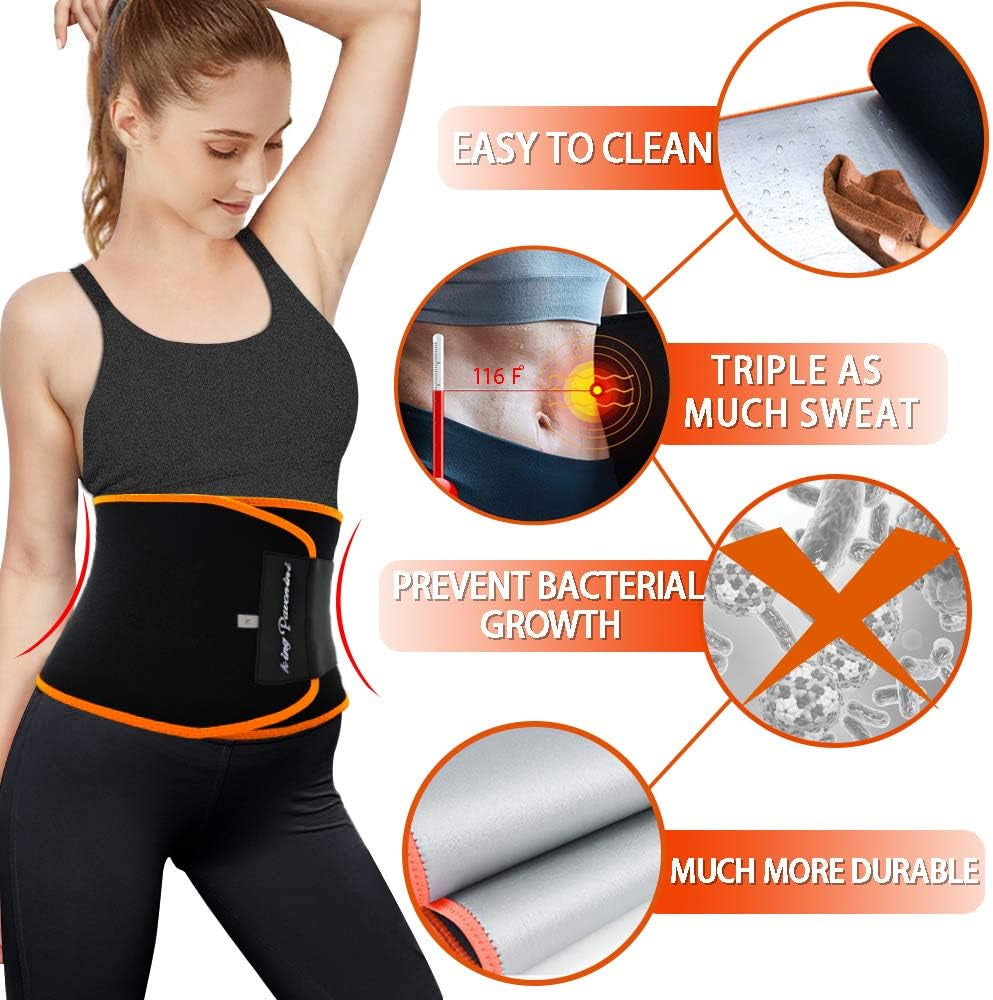 Upgraded Plus Size Waist Trimmer and Sweat Belt for Men and Women