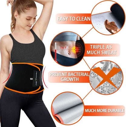 Upgraded Plus Size Waist Trimmer and Sweat Belt for Men and Women